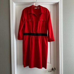 Shirt dress - red and black - New York & Company